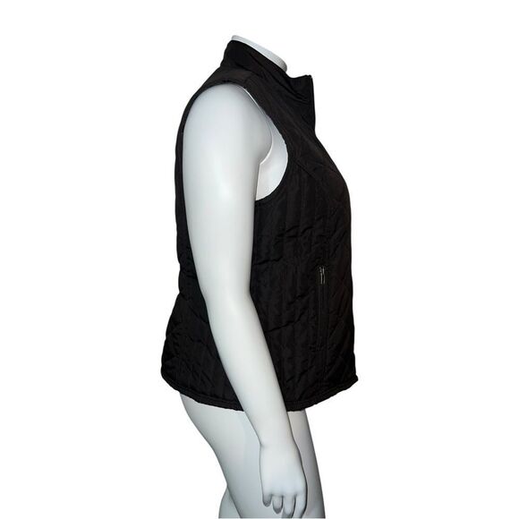 Relativity Outwear Women's Plus Size Brown Quilted Vest Pockets 2X EUC - Picture 3 of 9